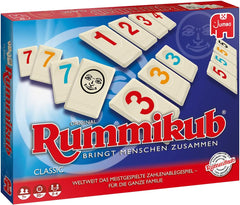 Jumbo Spiele Original Rummikub Classic – der Spieleklassiker unter den Gesellschaftsspielen – für Erwachsene und Kinder ab 7 Jahren JUM17571 Mehrfarbig 2,7 x 3,7 cm
