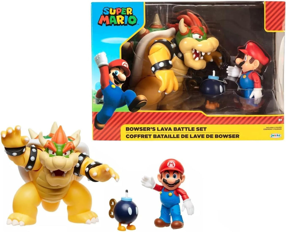 Nintendo Super Mario Bowser 18Cm Vs. Mario-Figurenset (Welle 1) Actionfiguren Naty Shop Standardtitel