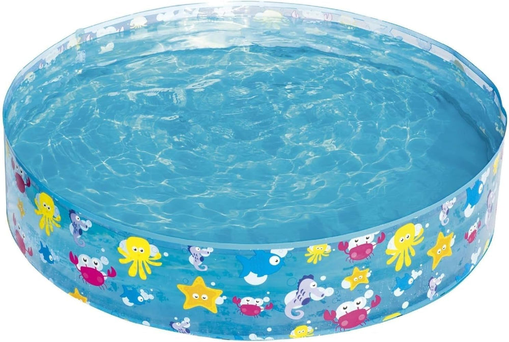 Kinderbecken Bestway FillN Fun, Sparking Sea, 122 x 25 cm, BW55028, Mehrfarbig, 122 x 122 x 25 cm