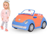 Glitter Girls - Fifer & GG Cabrio - 36 cm Puppe & Fahrzeug-Paket - Orangefarbener Oldtimer - 3 Jahre +
