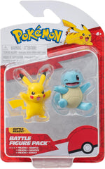 Pokémon PKW3586 – Kampffiguren-Paket – Pikachu und Schiggy, offizielle detaillierte Figuren, je 5 cm, Actionfiguren Naty Shop