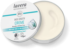 Lavera Basis Sensitiv, îngrijire intensivă pentru pielea uscată cu Aloe Vera si ulei de migdale, 150 ml Naty Shop