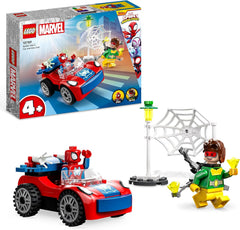 LEGO 10789 Marvel Spider-Mans Auto und Doc Ock Set, Spidey und seine Super-Freunde, baubares Spielzeug für Jungen und Mädchen ab 4 Jahren, mit im Dunkeln leuchtenden Teilen