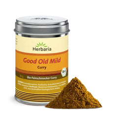 Herbaria Good Old Mild Curry bio 80g M-Dose – Currypulver, Currymischung - Bio-Gewürzmischung für klassische Curry-Spezialitäten z.B. Currywurst – erlesene Zutat in nachhaltiger Aromaschutz-Dose