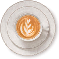 Serviciu de cafea Ritzenhoff & Breker Isabella, 18 piese, veselă din porțelan fin, alb cu ornamente, 37 x 26 x 25 cm