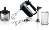 Bosch Handrührer Home Professional Styline MFQ4980B, 5 Stufen, 2 Edelstahl Rührbesen- Und Knethaken, Mixstab Edelstahl, Universalzerkleinerer, 850 W, Schwarz/Dark Silver Kitchen Naty Shop