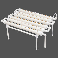 1-lagiges Hydrokultur-Anbauset mit 54 Pflanzgefäßen, erdlose PVC-Pflanzenanbausysteme mit Wasserpumpe, Hydrokultur-Anbausets für den Anbau von Gemüse und Obst auf Balkonen, Gärten, Terrassen und Hinterhöfen