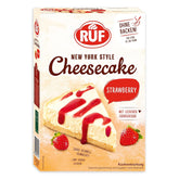 RUF New York Cheesecake Strawberry No Bake, Original amerikanischer Käsekuchen mit Erdbeersauce, 360 Gramm Kitchen Naty Shop 360 Gramm Erdbeer-Käsekuchen