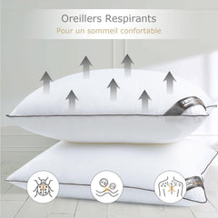 Pernă Bedstory, 50 X 70 Cm, 2 bucăți, Rezistent la mușcături, Respiră transpirația, Hipoalergenic, Umplutură: 100% fibră de poliester, Ultra-confort și confort moale și suport excelent Perne standard Naty Shop