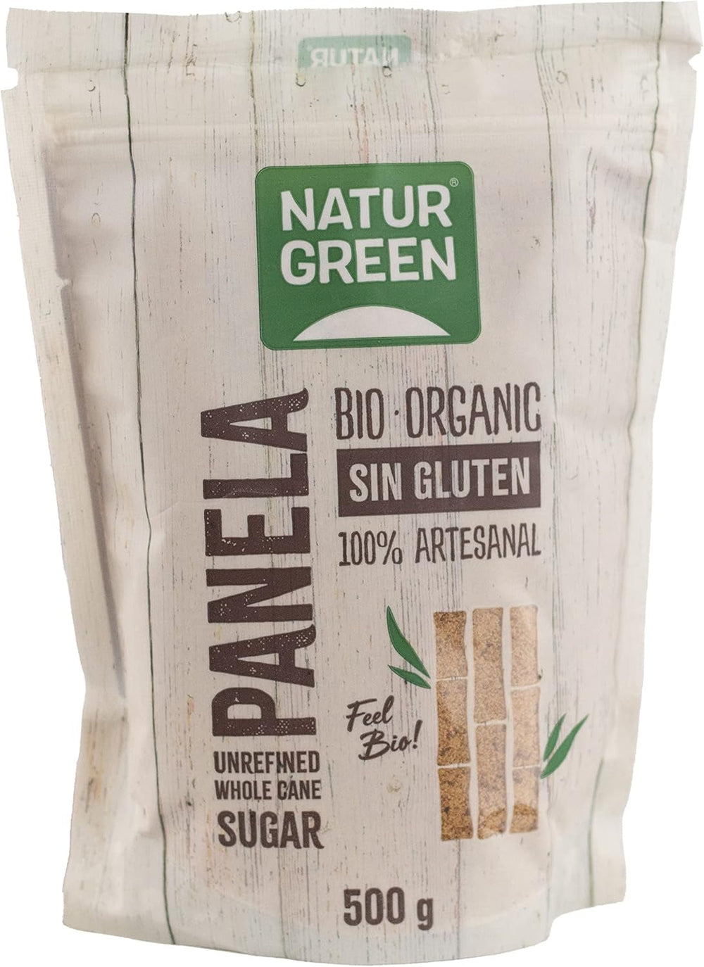 - Organisches kristallisiertes Panel, reiner Zucker, ökologischer Süßstoff, natürlicher Zuckerrohrsaft – 500 g, Packung mit 12 Süßstoffen Naty Shop Standardtitel