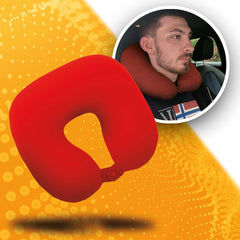 Pernă de călătorie Sumex pernă de gât pentru copii și adulți, în formă de U, ultra-moale, lavabilă, ideală pentru călătorii, roșu Perne calatorie Naty Shop