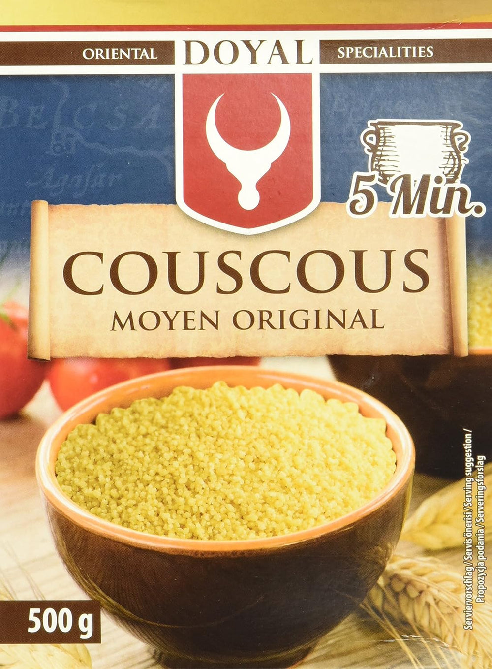 Couscous – Leichter und lockerer Couscous mit leicht nussigem Geschmack – Eine typisch nordafrikanische Spezialität – 1 x 500g