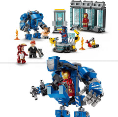 LEGO Marvel Iron Man's Laboratory: Hall of Armor – Superhelden-Spielzeug mit einer Mech-Figur, 5 Minifiguren, darunter Aldrich Killian – Avengers-Geschenk für Jungen und Mädchen ab 8 Jahren. 76315 Bausets. Beuche the LEGO-Store