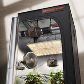 Spider Farmer SF1000 Vollspektrum-dimmbares LED-Wachstumslicht, Samsung LM301H EVO-Diode, 70 x 70 x 160 cm großes Wachstumszelt-Set, Hydrokultur-Wachstumszelt-Set, Belüftungssystem