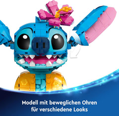 LEGO | Disney Stitch Spielzeug – Figur zum Spielen und Sammeln mit einer Eistüte und einer dekorativen Blume – Geschenk für Mädchen, Jungen und Lilo & Stitch Filmfans ab 9 Jahren – 43249