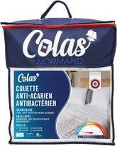 COLAS NORMAND Anti-Milben- und antibakterielle Bettdecke, leicht, 200 x 200 cm, langanhaltende Wirkung, perfekte Hygiene, Mikrofaser, weich und bequem, waschbar, französisch, weiß 53130248 Naty Shop Bettdecken und Steppdecken Standardtitel
