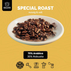 KING'S COFFEE - PRĂJIRE SPECIALĂ - 1 kg Boabe Espresso Premium Barista - Cafea cu Aciditate Scăzută - Prăjire în Loturi Mici din Italia - Cel mai fin amestec Arabica-Robusta pentru aparate complet automate și portafiltru