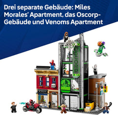 LEGO ǀ Marvel Spider-Man Vs. Oscorp – Bauset zum Sammeln für Kinder mit 8 Minifiguren, darunter auch Spider-Woman, Miles Morales, Ghost Spider und Green Goblin – Geschenk ab 10 Jahren – 76324