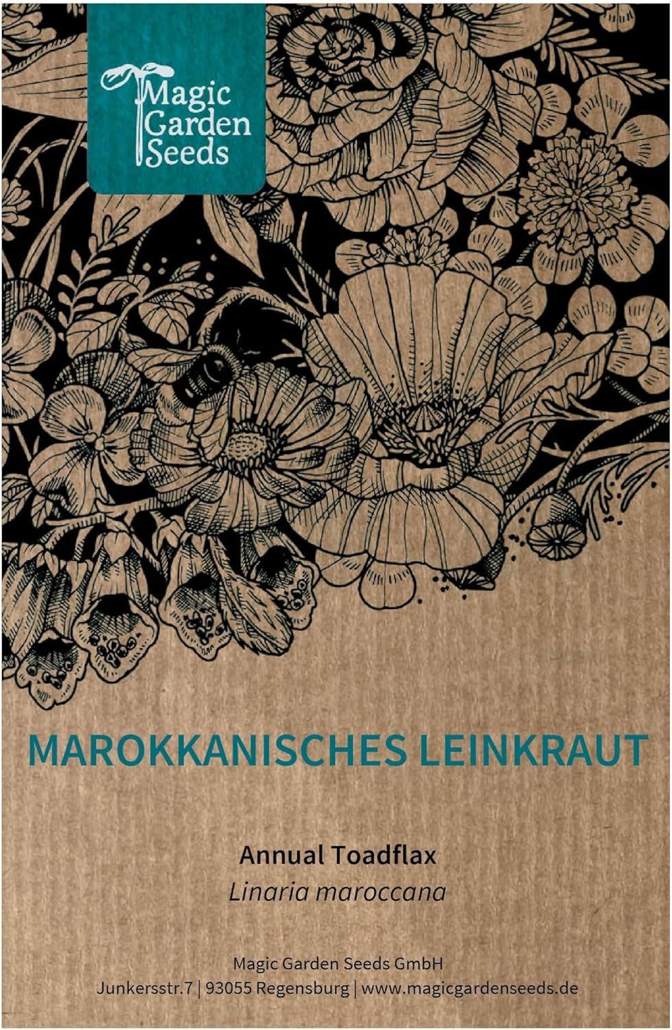 Marokkanischer Flachs (Linaria maroccana) ca. 2000 Samen der einjährigen Sommerblume, langblühende Schnittblume