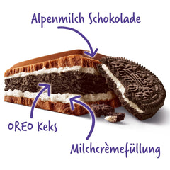 Milka Mmmax Oreo – Alpenmilchschokolade mit knusprigen Oreo-Keksen und Milchcreme – 300g