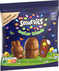NESTLÉ SMARTIES Osterfreunde, Figuren zum Thema Ostern, aus feiner Vollmilchschokolade mit cremiger Füllung und farbigen Mini-Linsen mit SMARTIES-Schokolade, 1 Packung (1 x 65g)