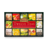 Ahmad Tea - Twelve Teas - Sortiment de 12 sortimente de ceai negru și ceai verde cu diferite arome - 60 pliculețe de ceai ambalate individual, sigilate pentru păstrarea aromelor, cu panglică, 120 g ceai