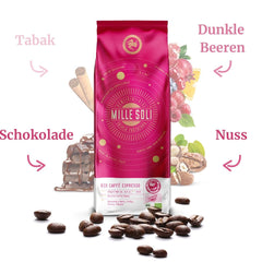 Boabe de espresso organice Caffè 250g - 100% organice - Prăjite în Sicilia - Metodă de prăjire veche de secole, lucrate manual - Boabe de espresso premium pentru aparate complet automate și portafiltru