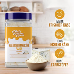 EASY YUMMY - Käsepulver 300g | Instant Käsegeschmack für Mahlzeiten & Snacks | Immer bereit, keine Kühlung nötig | Aus 100 % echtem Käse | Ideal als Popcorn-Topping