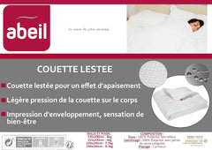 Abeil pătură ponderată, 7,5 kg, 220 X 240 cm, efect calmant, alb Plapumi si pilote Naty Shop