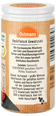 Ostmann Gewürze - Hackfleisch Gewürzsalz | Gewürze für Hackfleisch, Buletten oder Cevapcici | 60 g in Streudose