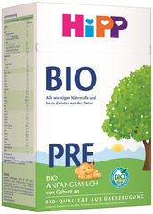 HiPP PRE Bio-Säuglingsmilch (4 x 600g), ab der Geburt, enthält als Kohlenhydrat ausschließlich Laktose, in bester Bio-Qualität