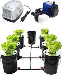 Hydroponisches System DWC 5-Gallonen-Hydrokultur-Anbausystem-Kit 20 l x 7 Eimer Hydrokultur-Anbausystem für den Innenbereich, Multi-Barrel-Hydrokultur-Maschinen-Tropfbewässerungssystem