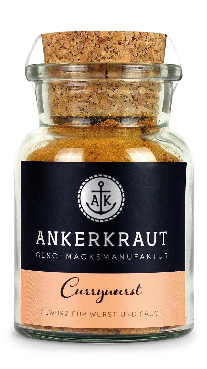 Ankerkraut Currywurst, 90g im Korkglas, Gewürzmischung zum Anmischen selbstgemachter Currywurst-Sauce oder als Topping