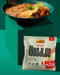 LEE KUM KEE Ramen-Nudeln – Asiatische Ramen mit zarter und feiner Textur, der Klassiker für Ramen-Suppen und Wok-Gerichte, halbtrockene Nudeln, zwei Portionen pro Packung, 6 x 180 g Multipack