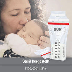 NUK Muttermilchbeutel, platzsparend und sofort einsetzbar, 180 ml, 25 Stück, transparent Zubehör Essen und Stillen Bebe Naty Shop