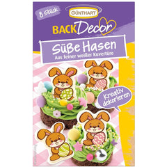 Günthart Backdecor Süße Hasen aus feiner weißer Schokolade Pralinen Naty Shop Standardtitel