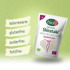 Bioasia Bio Shirataki Spaghetti – Nudeln aus Bio-Konjakmehl – Mit niedrigem Kaloriengehalt – Zucker-, fett- und glutenfrei (1 x 270 g)