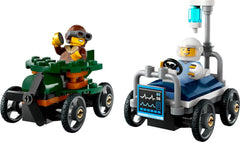 LEGO City Flugzeug vs. Krankenhausbett-Rennwagen-Set – Seifenkistenspielzeug für Jungen und Mädchen ab 5 Jahren – Bauset mit 2 Minifiguren – Geburtstags- und Weihnachtsgeschenk 60459 Bausätze Besuchen Sie den LEGO-Store