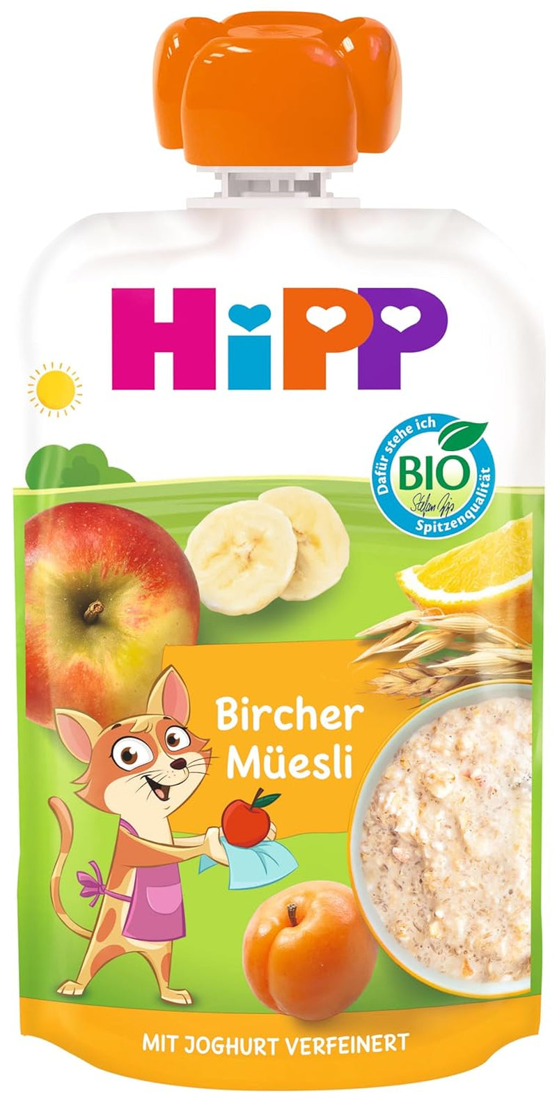 HiPP Bircher Müsli, Quetschbeutel ab 1 Jahr (8 x 100g)
