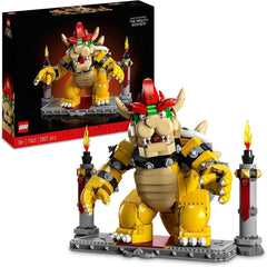 LEGO Super Mario The Mighty Bowser 3D-Modellbausatz, großes bewegliches Sammelfigurenset, einschließlich Duellplattform, Fan-Geschenkidee, Ausstellungsraumdekoration, 71411 Bausätze Besuchen Sie den LEGO-Store Singur