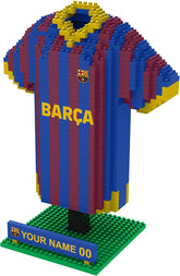 FOCO Offizielles Lizenzprodukt FC Barcelona Personalisiert BRXLZ Schreibtisch Hemd 3D Bricks Building Konstruktionsspielzeug