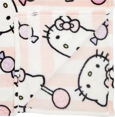 Hello Kitty Tagesdecke, rosa, weiche Decke 130 x 170 cm, Tagesdecke aus Mikrofaser oder Sofa-Tagesdecke. Qualität mit Ökotex-Zertifikat, Sanrio Beds and Blankets Besuchen Sie den Kanguru-Store