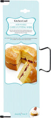 KitchenCraft Sweetly Does It - Nivelator pentru tort, sârmă pentru tăiat straturi, accesoriu de copt din oțel carbon, 4 cm, argintiu