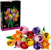 LEGO Botanicals Tulpenstrauß - Set mit Kunstblumen für Erwachsene - mit 14 künstlichen Tulpen in 5 Farben als DIY Deko - Geschenkidee zum Muttertag - 11501