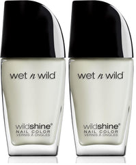 Wet n Wild Wild Shine Nagellack, Formaldehyd, Toluol, Phthalatfrei, lang anhaltende, schnell trocknende Formel, mattierter Decklack (2er-Pack)