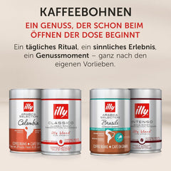 illy, Kaffeebohnen Zum Mahlen CLASSICO, 100 % Arabica mit Noten von Orangenblüten und Jasmin, Sanfter Geschmack und Süßer Nachgeschmack, 1 Dose mit 500g