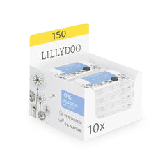 LILLYDOO Baby Feuchttücher Mit 99% Wasser, 10 X 15 Stück (150 Feuchttücher), 100% Plastikfreies Tuch, Ohne Parfüme & Mild Wie Watte Und Wasser (FSC Mix) Servetele Umede Bebelusi Naty Shop 15 Stück (10Er Pack)