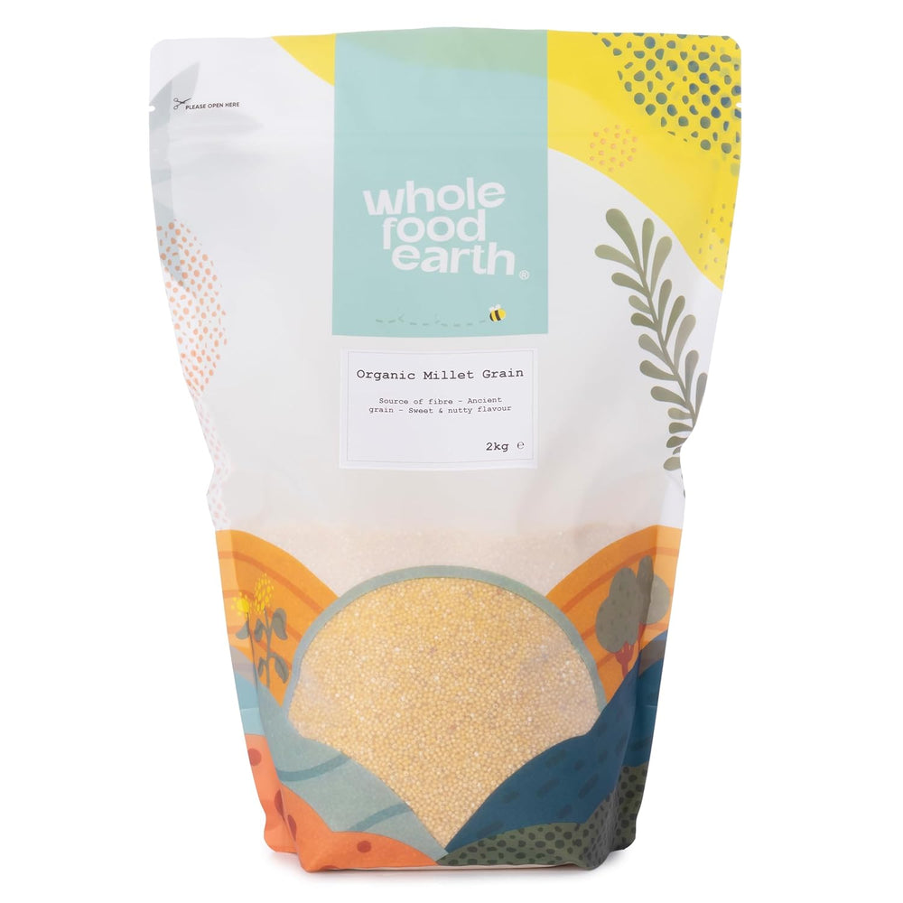Hirse Bio Wholefood Earth 2 kg | GVO-frei | Vegan | Reich an Ballaststoffen | Bio-zertifiziert