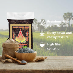 ROYAL THAI RICE – Langkörniger schwarzer Reis (Reiskörner) – 1 x 1 kg
