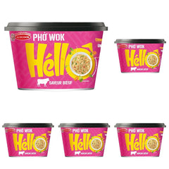 HELLO PHO WOK Instant-Reisnudeln, Rindfleisch – 1 x 76 g